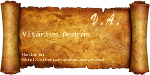 Vitárius András névjegykártya